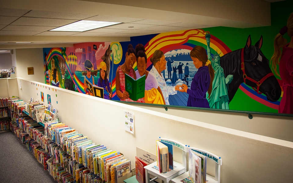 Books and wall art