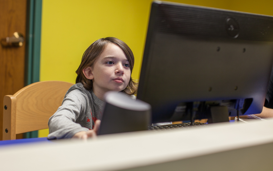 Child at computer