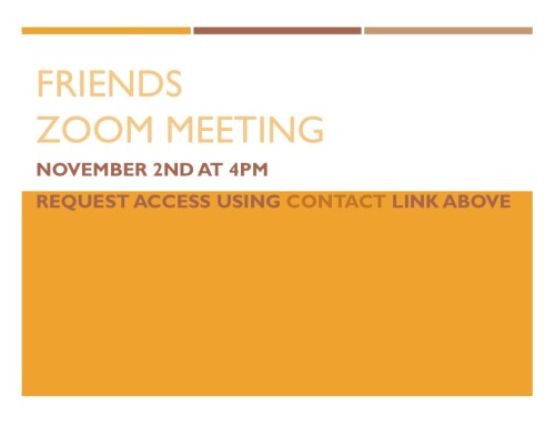 Friends Library Meeting for November